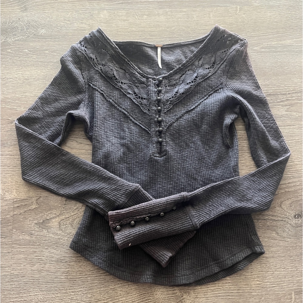 Free People Embellished Long Sleeve